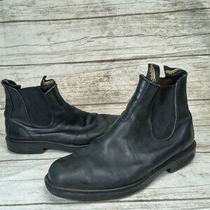Blundstone Black Leather Slip On Chelsea Boots Size Au 8.5